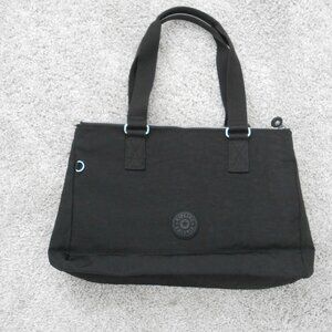 Kipling Women's Nylon Black Double Zipper Shoulder Bag EUC